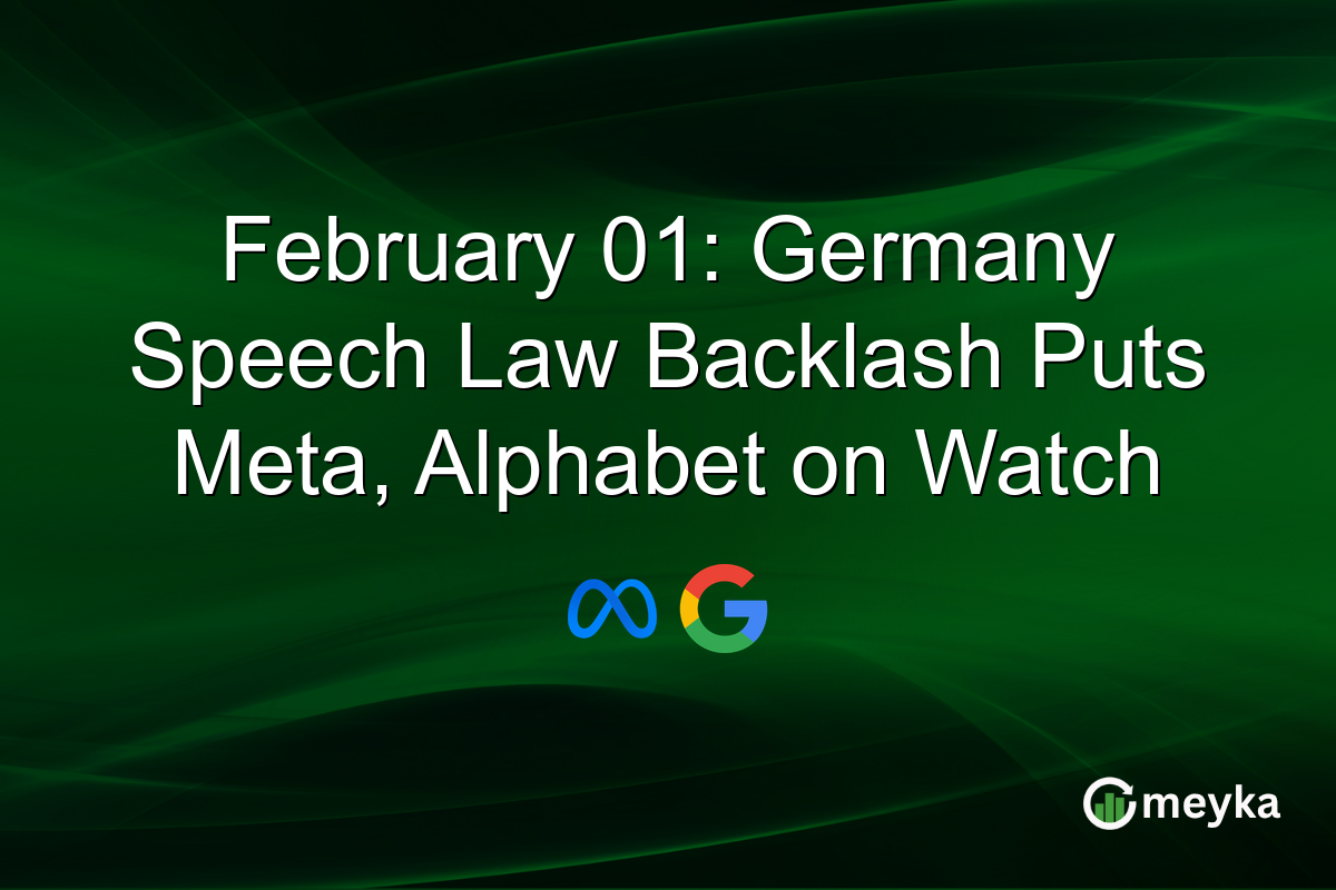 February 01: Germany Speech Law Backlash Puts Meta, Alphabet on Watch