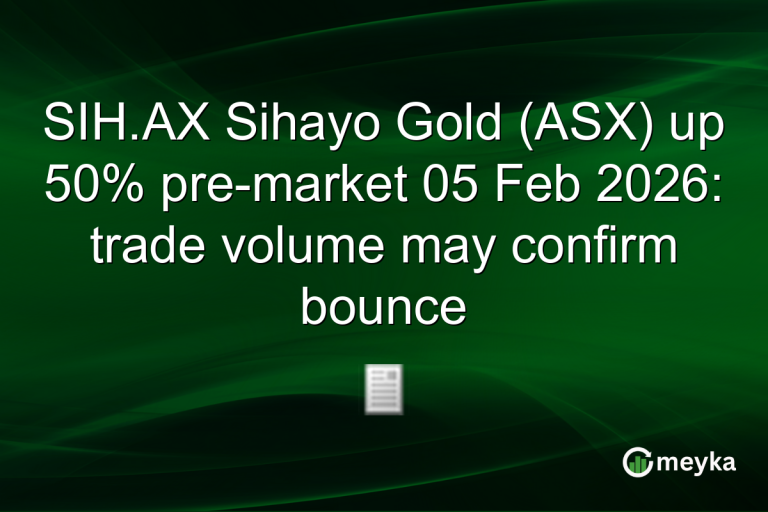 SIH.AX Sihayo Gold (ASX) up 50% pre-market 05 Feb 2026: trade volume may confirm bounce