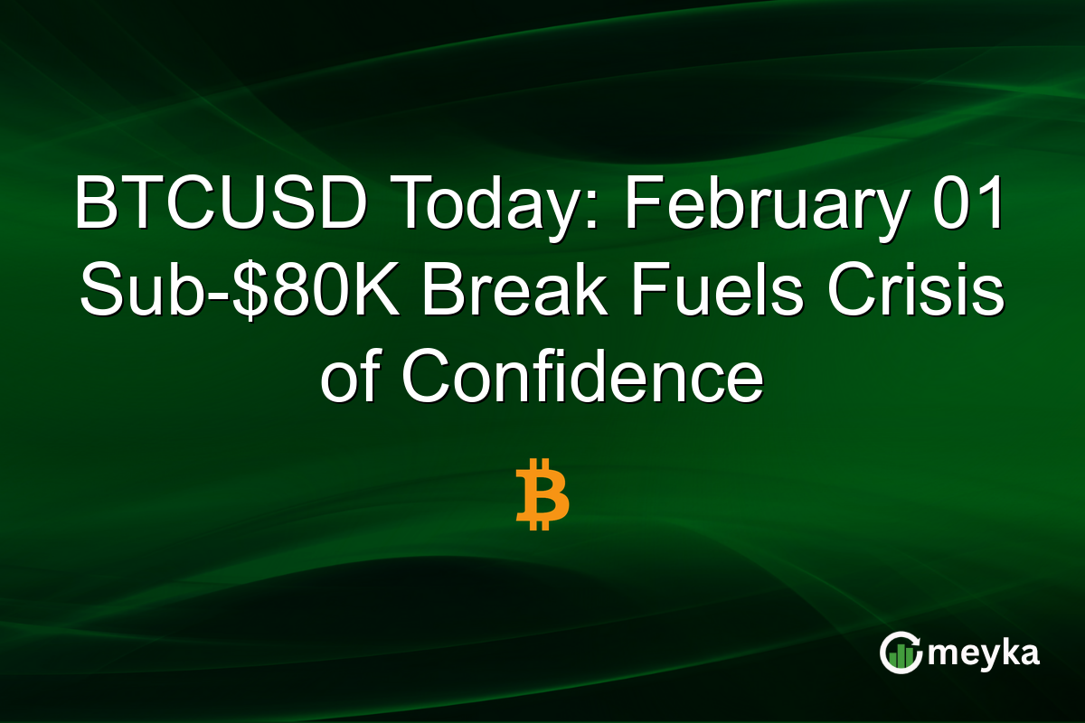 BTCUSD Today: February 01 Sub-$80K Break Fuels Crisis of Confidence