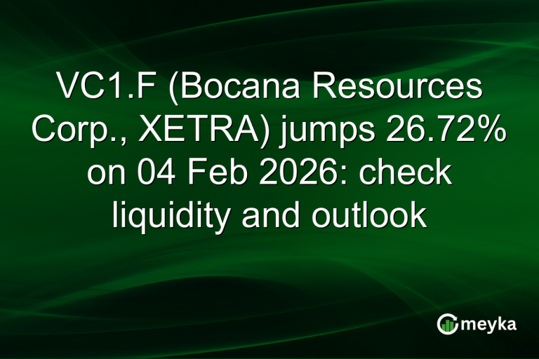 VC1.F (Bocana Resources Corp., XETRA) jumps 26.72% on 04 Feb 2026: check liquidity and outlook