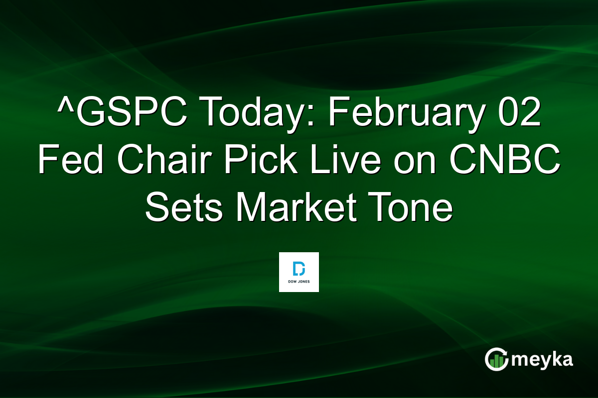 ^GSPC Today: February 02 Fed Chair Pick Live on CNBC Sets Market Tone
