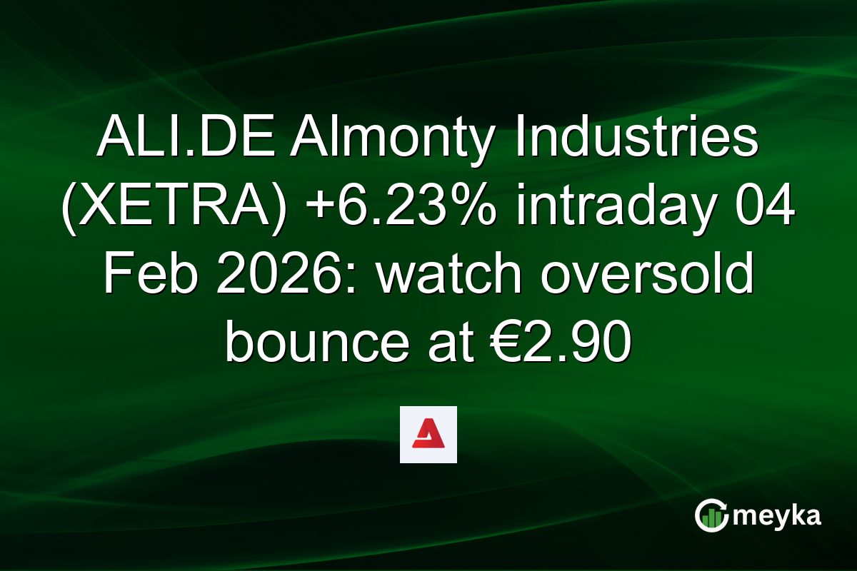 ALI.DE Almonty Industries (XETRA) +6.23% intraday 04 Feb 2026: watch oversold bounce at €2.90