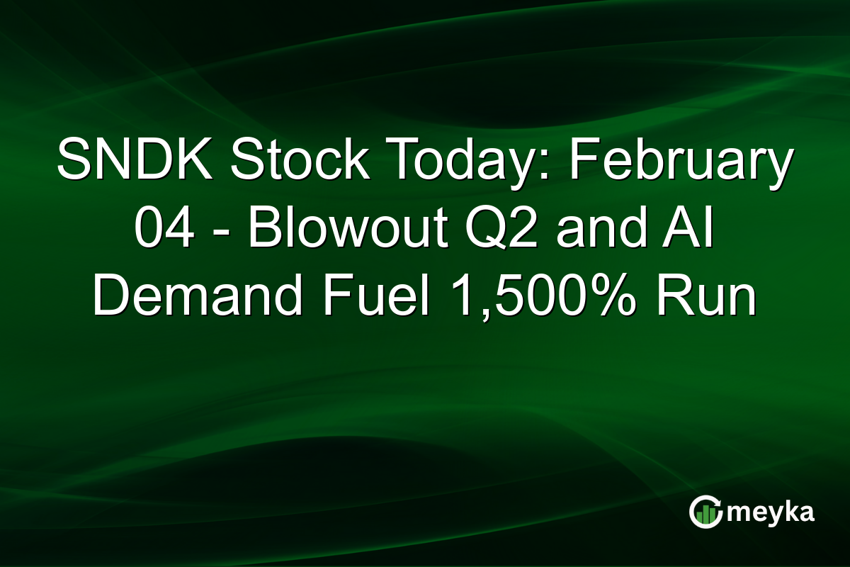 SNDK Stock Today: February 04 - Blowout Q2 and AI Demand Fuel 1,500% Run