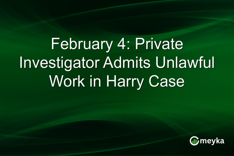 February 4: Private Investigator Admits Unlawful Work in Harry Case