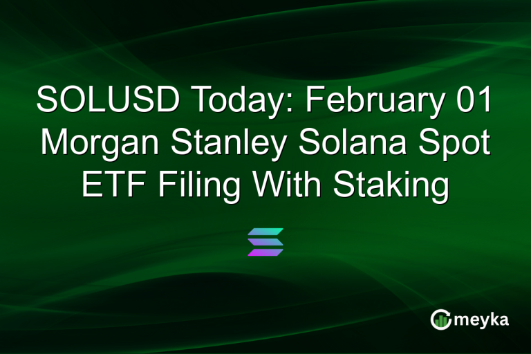 SOLUSD Today: February 01 Morgan Stanley Solana Spot ETF Filing With Staking