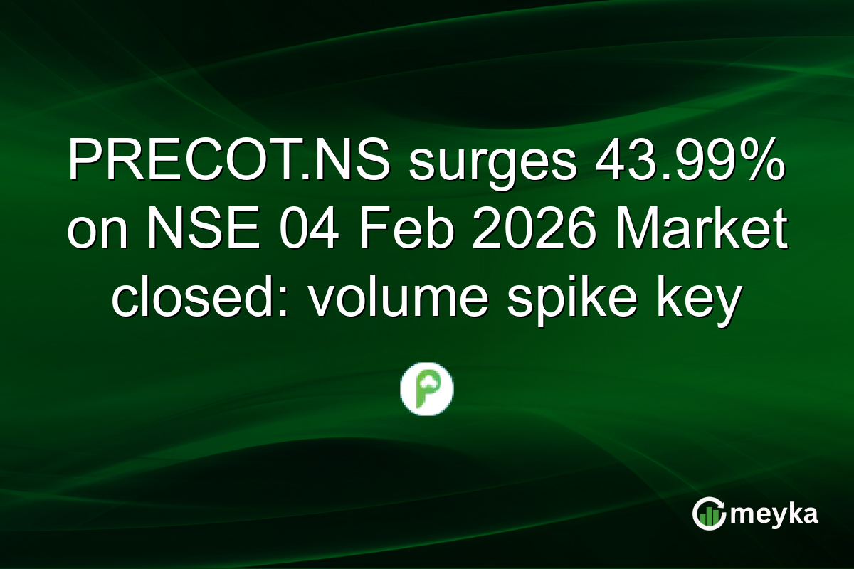 PRECOT.NS surges 43.99% on NSE 04 Feb 2026 Market closed: volume spike key