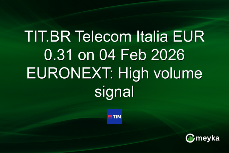 TIT.BR Telecom Italia EUR 0.31 on 04 Feb 2026 EURONEXT: High volume signal
