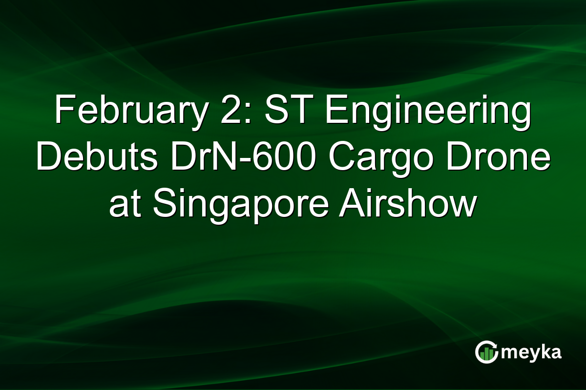 February 2: ST Engineering Debuts DrN-600 Cargo Drone at Singapore Airshow