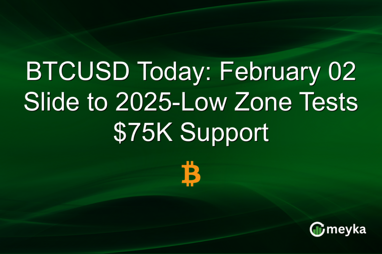 BTCUSD Today: February 02 Slide to 2025-Low Zone Tests $75K Support