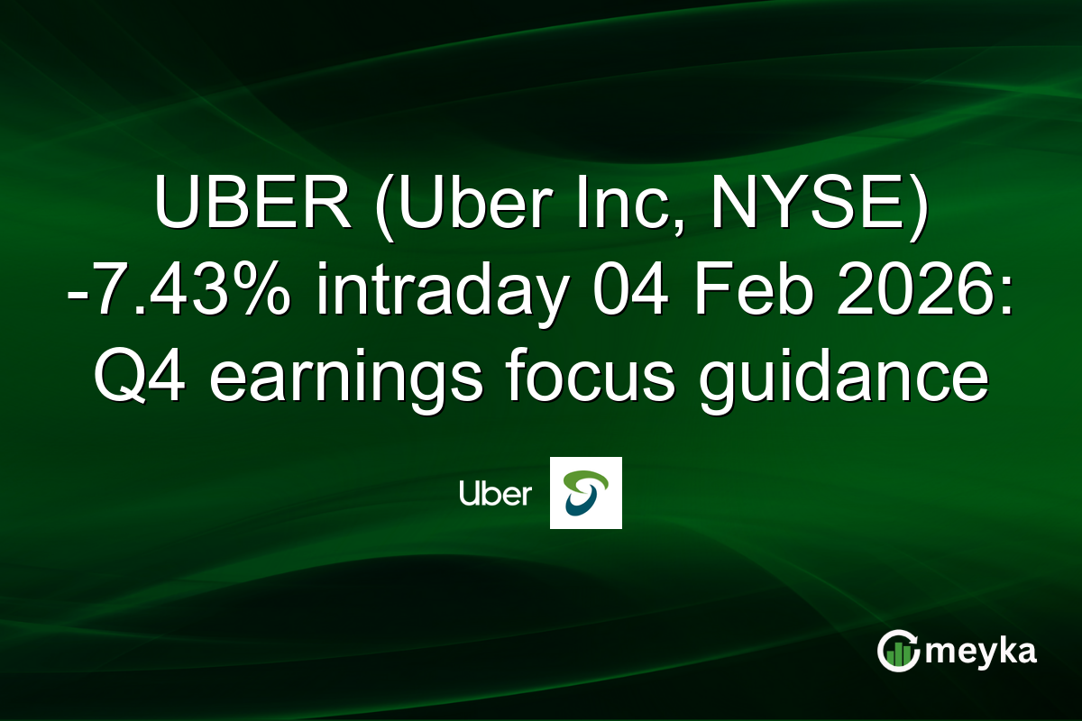 UBER (Uber Inc, NYSE) -7.43% intraday 04 Feb 2026: Q4 earnings focus guidance