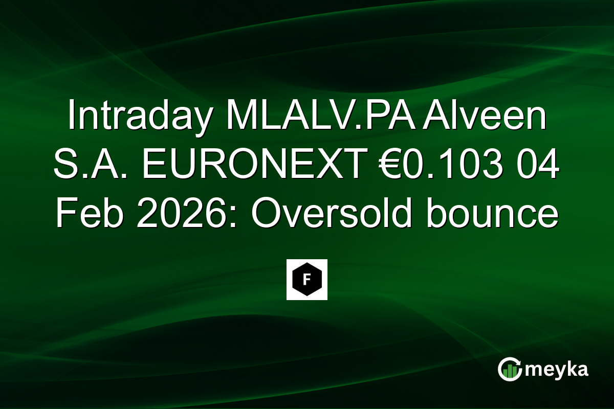 Intraday MLALV.PA Alveen S.A. EURONEXT €0.103 04 Feb 2026: Oversold bounce