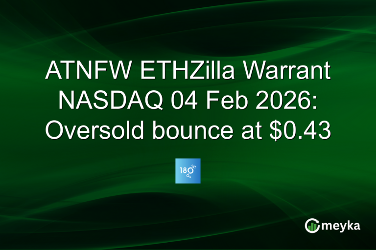 ATNFW ETHZilla Warrant NASDAQ 04 Feb 2026: Oversold bounce at $0.43