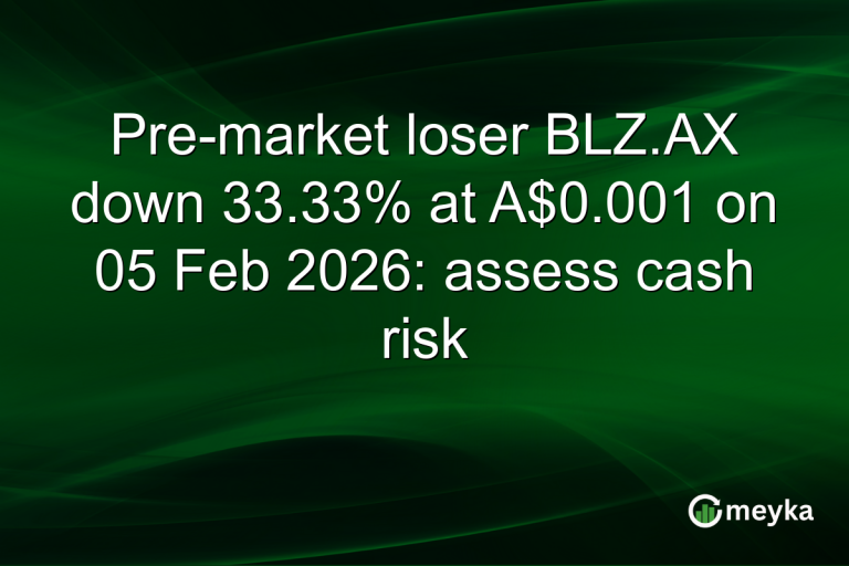 Pre-market loser BLZ.AX down 33.33% at A$0.001 on 05 Feb 2026: assess cash risk
