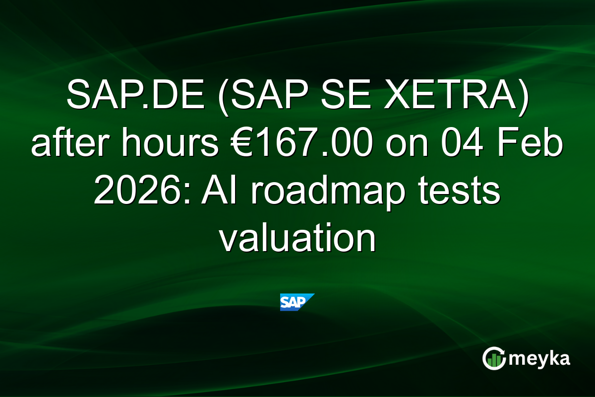 SAP.DE (SAP SE XETRA) after hours €167.00 on 04 Feb 2026: AI roadmap tests valuation
