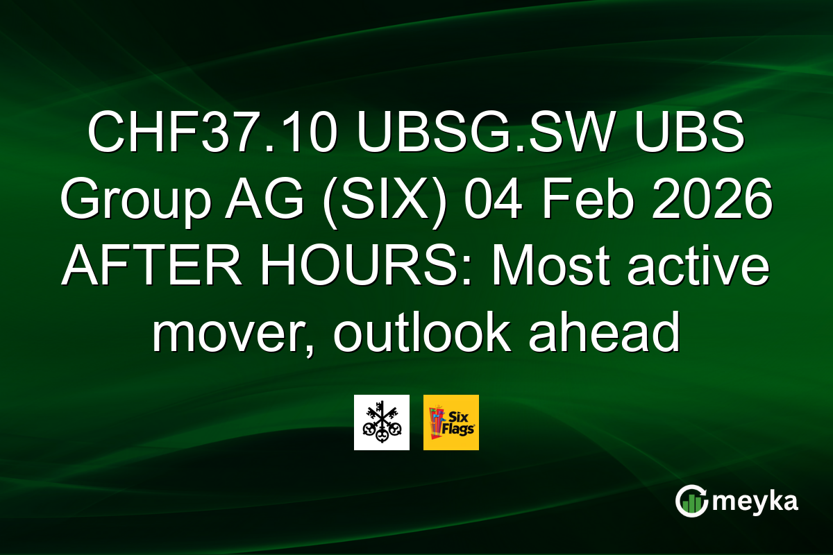 CHF37.10 UBSG.SW UBS Group AG (SIX) 04 Feb 2026 AFTER HOURS: Most active mover, outlook ahead