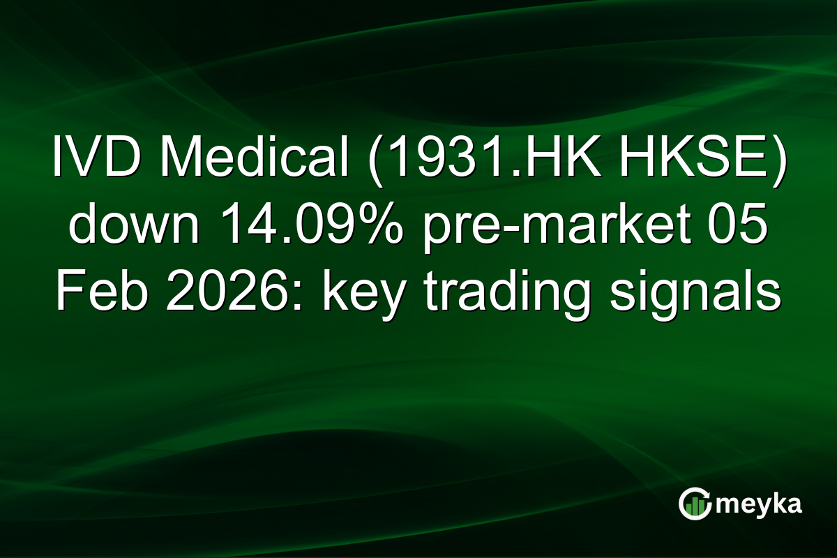 IVD Medical (1931.HK HKSE) down 14.09% pre-market 05 Feb 2026: key trading signals