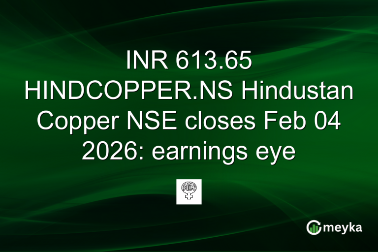 INR 613.65 HINDCOPPER.NS Hindustan Copper NSE closes Feb 04 2026: earnings eye
