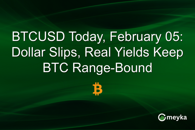 BTCUSD Today, February 05: Dollar Slips, Real Yields Keep BTC Range-Bound