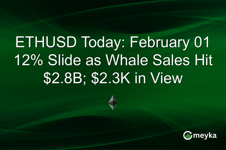 ETHUSD Today: February 01 12% Slide as Whale Sales Hit $2.8B; $2.3K in View