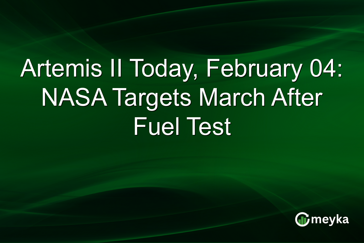 Artemis II Today, February 04: NASA Targets March After Fuel Test