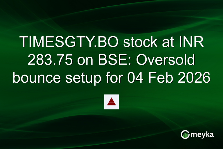 TIMESGTY.BO stock at INR 283.75 on BSE: Oversold bounce setup for 04 Feb 2026