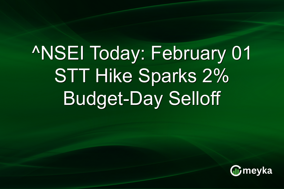 ^NSEI Today: February 01 STT Hike Sparks 2% Budget-Day Selloff
