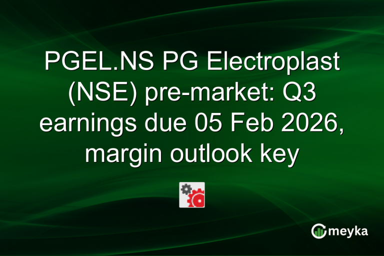 PGEL.NS PG Electroplast (NSE) pre-market: Q3 earnings due 05 Feb 2026, margin outlook key