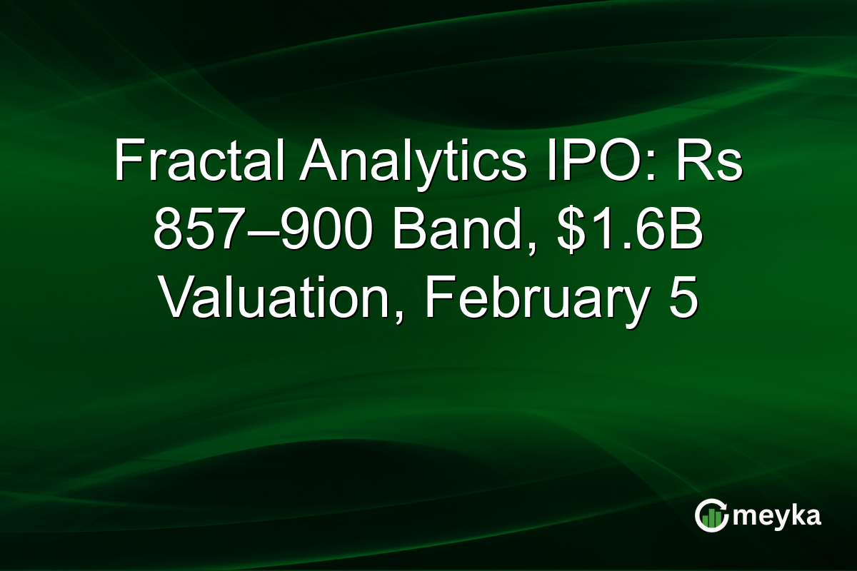 Fractal Analytics IPO: Rs 857–900 Band, $1.6B Valuation, February 5