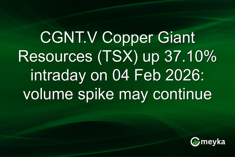CGNT.V Copper Giant Resources (TSX) up 37.10% intraday on 04 Feb 2026: volume spike may continue