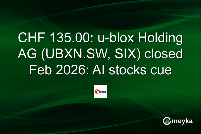 CHF 135.00: u-blox Holding AG (UBXN.SW, SIX) closed Feb 2026: AI stocks cue