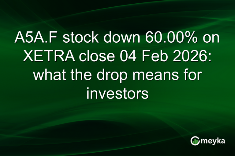A5A.F stock down 60.00% on XETRA close 04 Feb 2026: what the drop means for investors