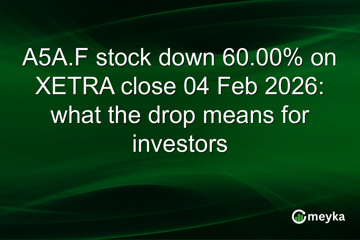 A5A.F stock down 60.00% on XETRA close 04 Feb 2026: what the drop means for investors