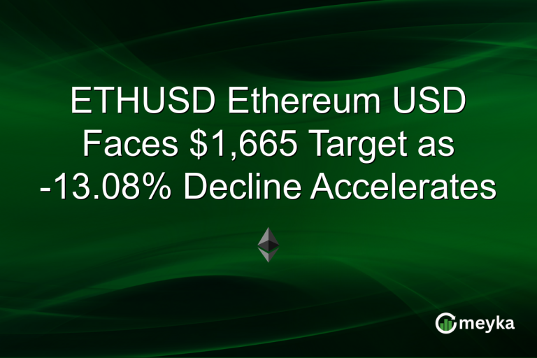 ETHUSD Ethereum USD Faces $1,665 Target as -13.08% Decline Accelerates
