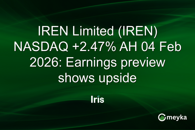 IREN Limited (IREN) NASDAQ +2.47% AH 04 Feb 2026: Earnings preview shows upside