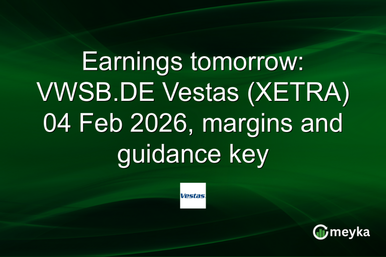 Earnings tomorrow: VWSB.DE Vestas (XETRA) 04 Feb 2026, margins and guidance key