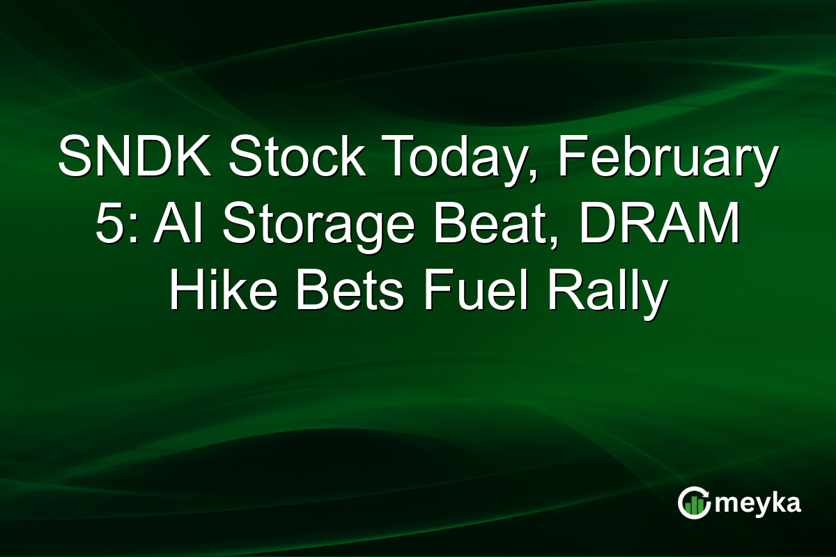 SNDK Stock Today, February 5: AI Storage Beat, DRAM Hike Bets Fuel Rally