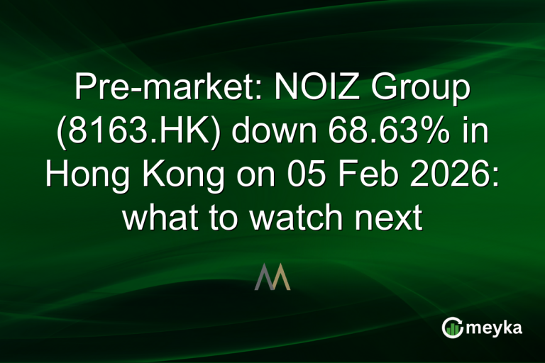 Pre-market: NOIZ Group (8163.HK) down 68.63% in Hong Kong on 05 Feb 2026: what to watch next