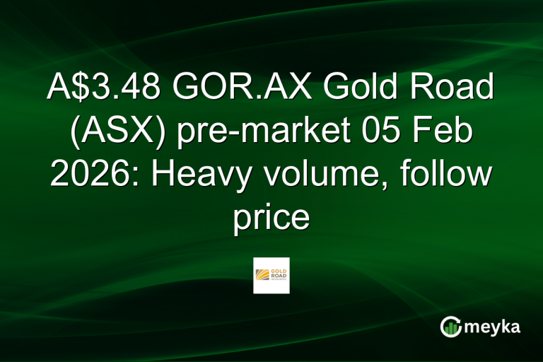 A$3.48 GOR.AX Gold Road (ASX) pre-market 05 Feb 2026: Heavy volume, follow price