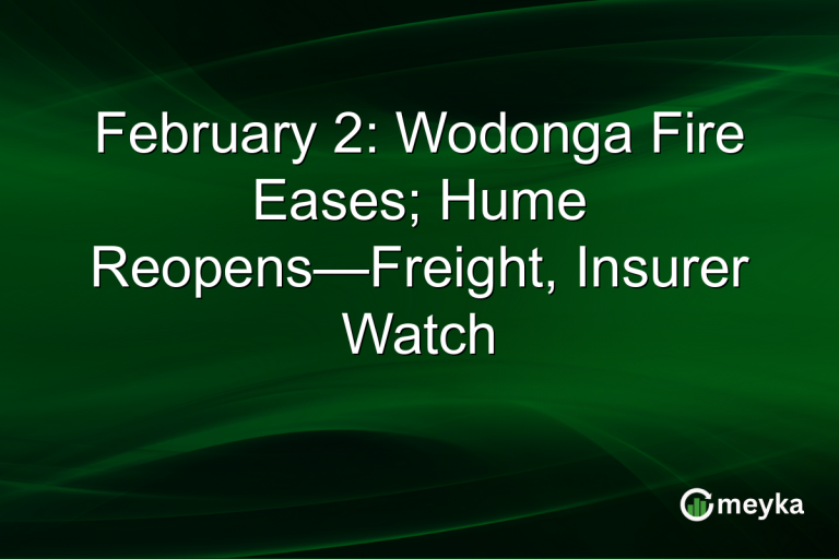 February 2: Wodonga Fire Eases; Hume Reopens—Freight, Insurer Watch