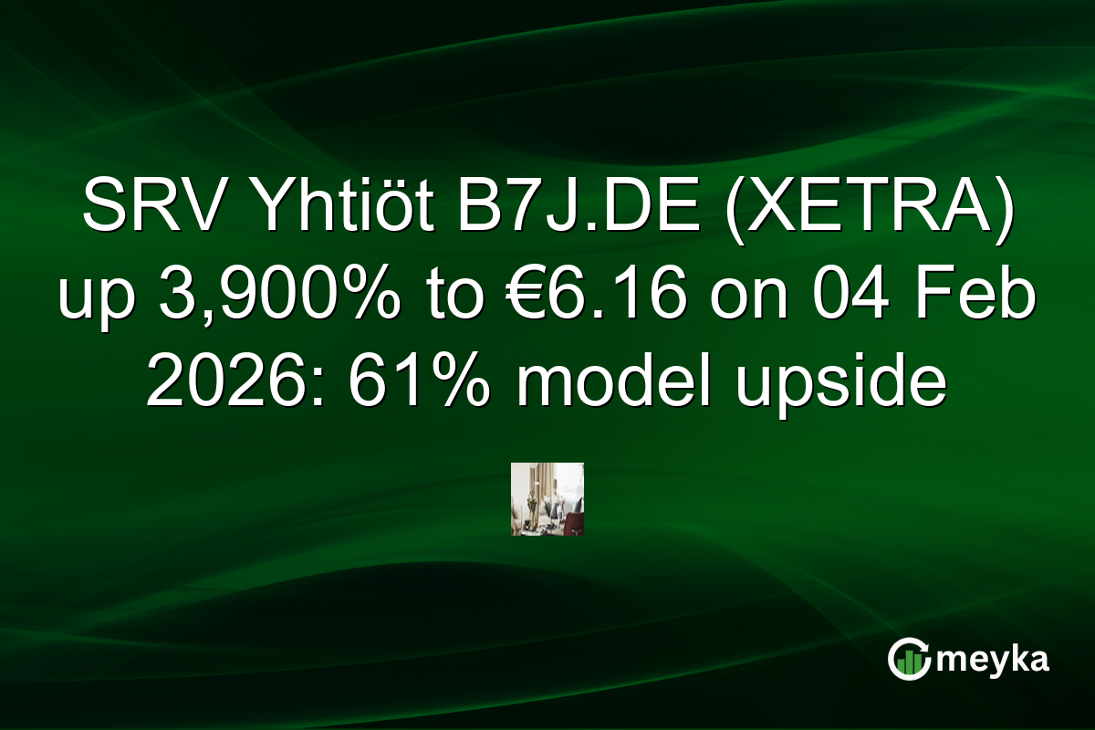 SRV Yhtiöt B7J.DE (XETRA) up 3,900% to €6.16 on 04 Feb 2026: 61% model upside