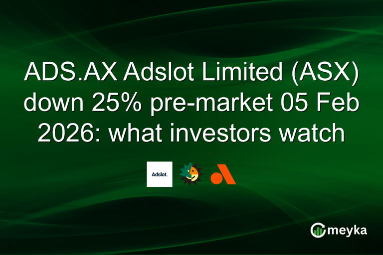 ADS.AX Adslot Limited (ASX) down 25% pre-market 05 Feb 2026: what investors watch