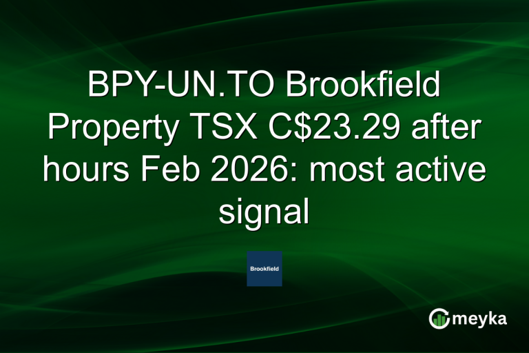 BPY-UN.TO Brookfield Property TSX C$23.29 after hours Feb 2026: most active signal