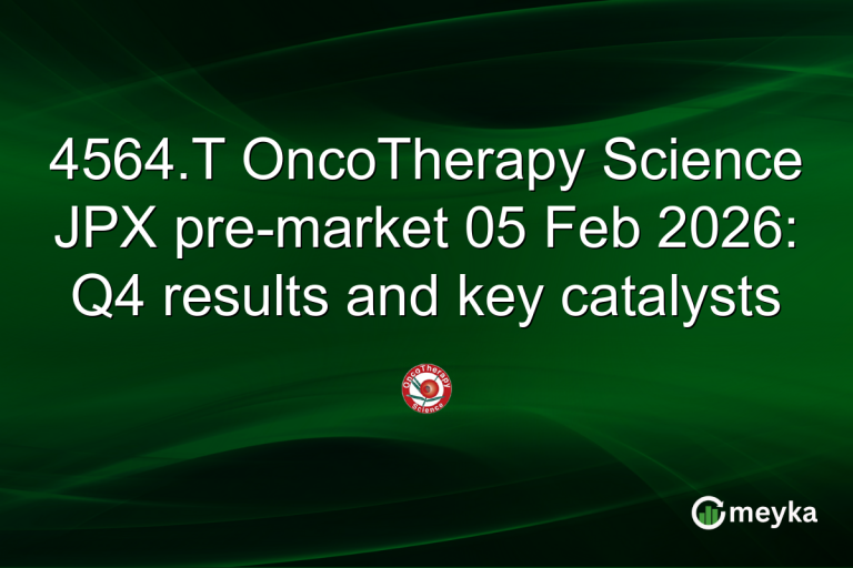 4564.T OncoTherapy Science JPX pre-market 05 Feb 2026: Q4 results and key catalysts