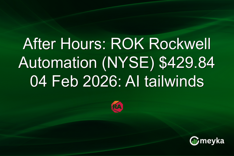 After Hours: ROK Rockwell Automation (NYSE) $429.84 04 Feb 2026: AI tailwinds