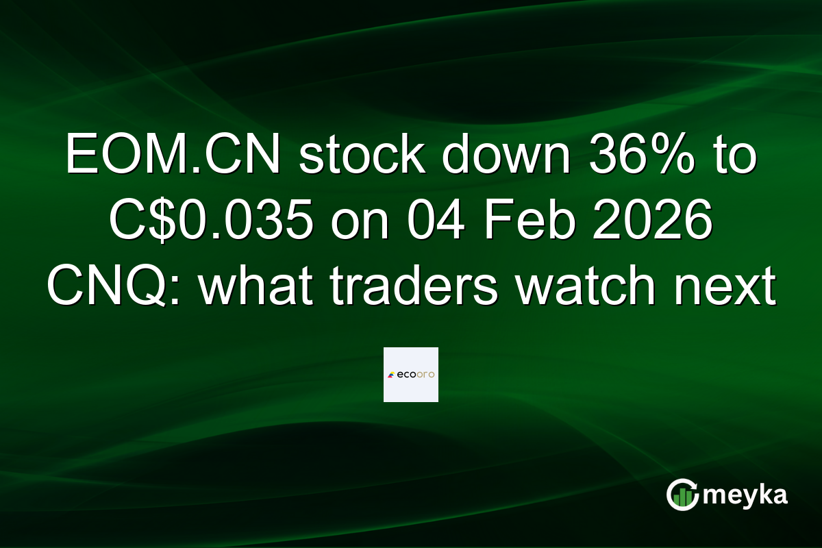 EOM.CN stock down 36% to C$0.035 on 04 Feb 2026 CNQ: what traders watch next