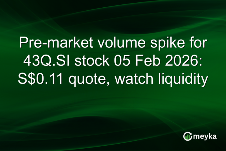 Pre-market volume spike for 43Q.SI stock 05 Feb 2026: S$0.11 quote, watch liquidity