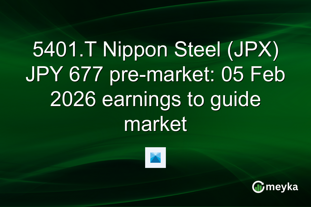 5401.T Nippon Steel (JPX) JPY 677 pre-market: 05 Feb 2026 earnings to guide market