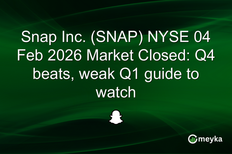 Snap Inc. (SNAP) NYSE 04 Feb 2026 Market Closed: Q4 beats, weak Q1 guide to watch