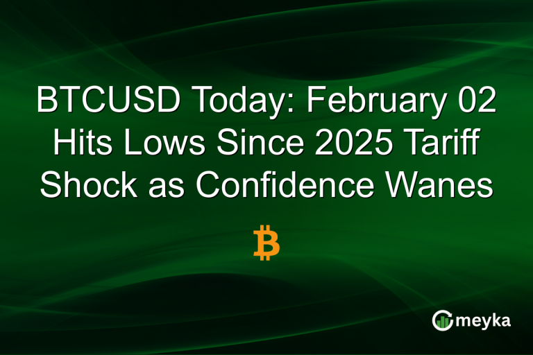 BTCUSD Today: February 02 Hits Lows Since 2025 Tariff Shock as Confidence Wanes