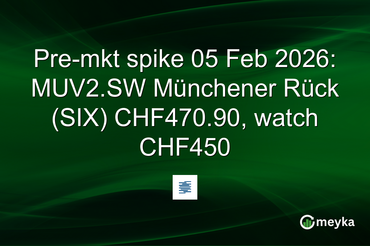 Pre-mkt spike 05 Feb 2026: MUV2.SW Münchener Rück (SIX) CHF470.90, watch CHF450